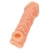 Телесная закрытая насадка с венками Cock Sleeve Size L - 17,6 см. - KOKOS - в Таганроге купить с доставкой