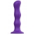 Фиолетовая насадка Strap-On-Me Dildo Geisha Balls size XL - Strap-on-me - купить с доставкой в Таганроге