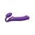 Фиолетовый безремневой вибрострапон Silicone Bendable Strap-On - size XL - Strap-on-me - купить с доставкой в Таганроге
