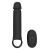 Черная насадка-удлинитель с вибрацией Vibrating Extender With Remote - Dream Toys - в Таганроге купить с доставкой