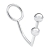 Кольцо на пенис с анальным стимулятором Two Bead Stainless Steel Anal Hook   Cock Ring - BlueLine - в Таганроге купить с доставкой