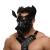 Черная кожаная маска «Собака» - Crazy Handmade - купить с доставкой в Таганроге