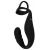 Черное эрекционное кольцо со стимуляцией промежности и анальной пробкой Cock Ring with RC Prostate Plug - Orion - в Таганроге купить с доставкой