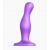 Фиолетовая насадка Strap-On-Me Dildo Plug Curvy size M - Strap-on-me - купить с доставкой в Таганроге