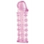 Гелевая розовая насадка на фаллос с шипами - 12 см. - Toyfa Basic - в Таганроге купить с доставкой