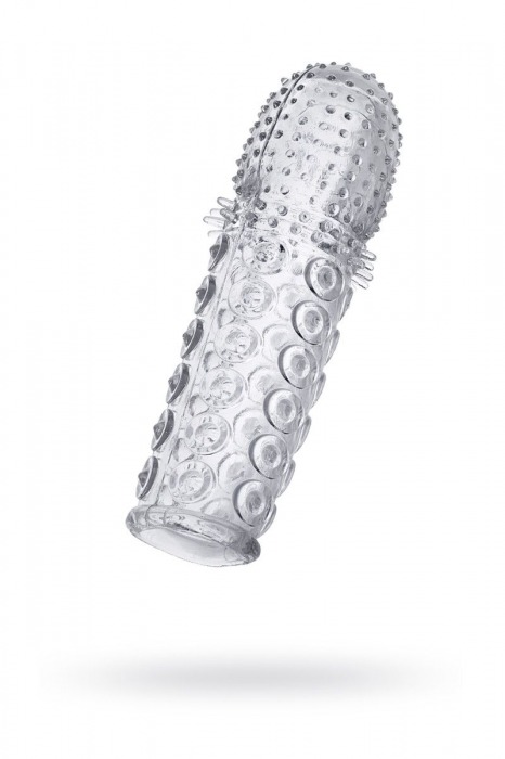 Прозрачная закрытая гелевая насадка - 13,5 см. - Toyfa Basic - в Таганроге купить с доставкой