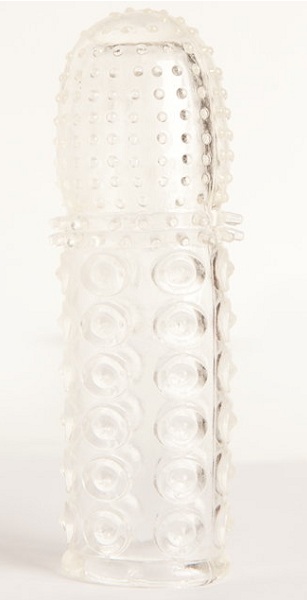 Прозрачная закрытая гелевая насадка - 13,5 см. - Toyfa Basic - в Таганроге купить с доставкой