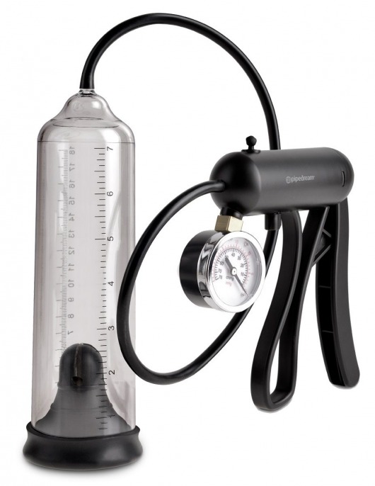 Вакуумная мужская помпа с датчиком давления Pro-Gauge Power Pump - Pipedream - в Таганроге купить с доставкой