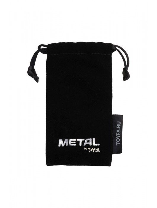 Серебристая коническая анальная пробка с красным кристаллом - 8 см. - ToyFa - купить с доставкой в Таганроге