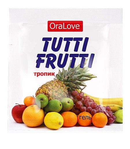 Пробник гель-смазки Tutti-frutti со вкусом тропических фруктов - 4 гр. - Биоритм - купить с доставкой в Таганроге