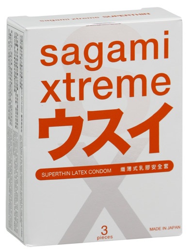 Ультратонкие презервативы Sagami Xtreme SUPERTHIN - 3 шт. - Sagami - купить с доставкой в Таганроге