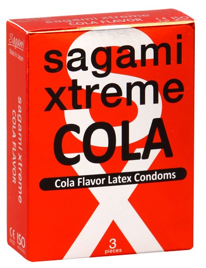 Ароматизированные презервативы Sagami Xtreme COLA - 3 шт. - Sagami - купить с доставкой в Таганроге