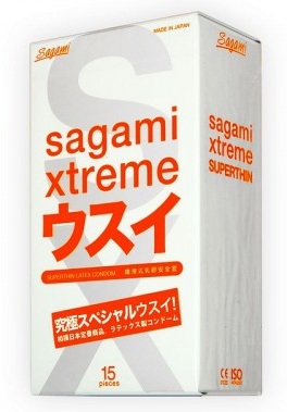 Ультратонкие презервативы Sagami Xtreme SUPERTHIN - 15 шт. - Sagami - купить с доставкой в Таганроге