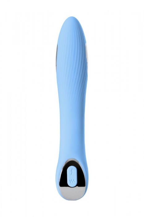 Голубой силиконовый вибратор с электростимуляцией TESLA G-POINT - 21 см. - ToyFa - купить с доставкой в Таганроге