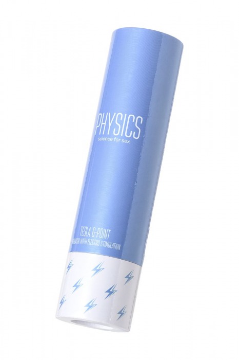 Голубой силиконовый вибратор с электростимуляцией TESLA G-POINT - 21 см. - ToyFa - купить с доставкой в Таганроге