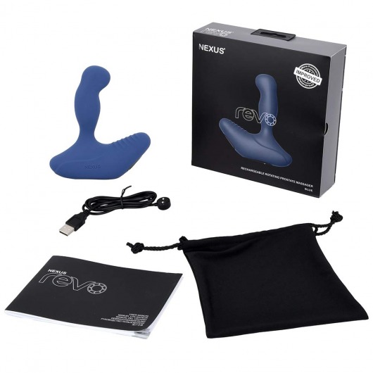 Синий вибромассажер простаты NEXUS REVO 2.0 с вращающейся головкой - Nexus Range - в Таганроге купить с доставкой