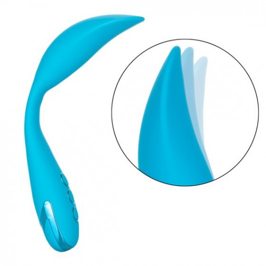 Голубой гнущийся вибратор Palm Springs Pleaser с функцией Power Boost - 15,25 см. - California Exotic Novelties