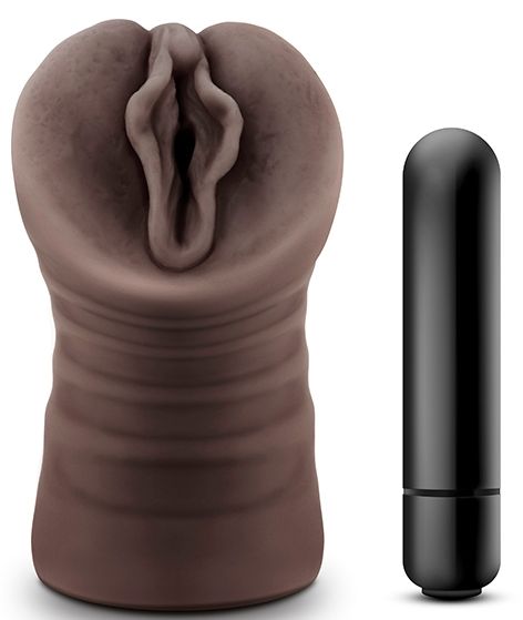 Коричневый мастурбатор-вагина Alexis - Blush Novelties - в Таганроге купить с доставкой