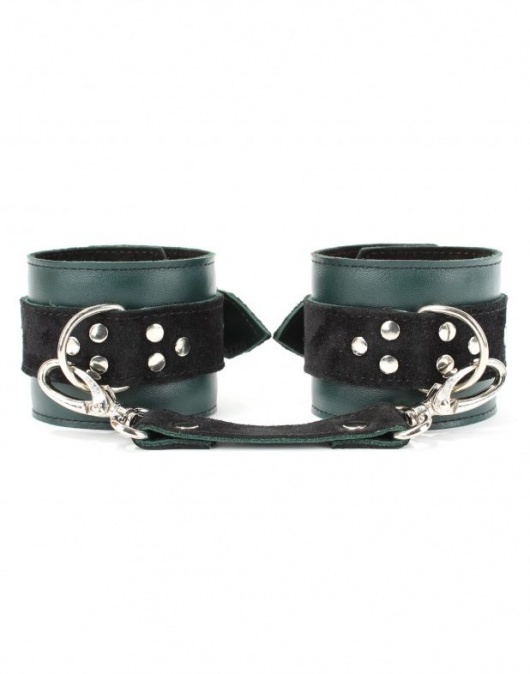 Изумрудные наручники Ladys Arsenal на карабинах - БДСМ Арсенал - купить с доставкой в Таганроге