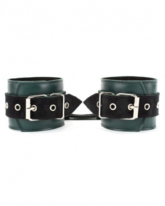 Изумрудные наручники Ladys Arsenal на карабинах - БДСМ Арсенал - купить с доставкой в Таганроге