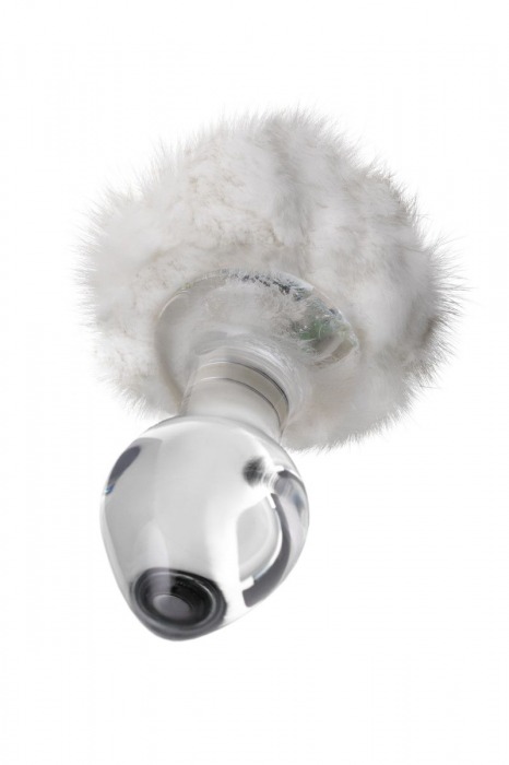 Стеклянная анальная втулка с хвостиком - 9,5 см. - Sexus - купить с доставкой в Таганроге