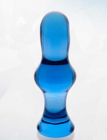Голубая стеклянная анальная втулка - 12 см. - Sexus в Таганроге Голубая стеклянная анальная втулка - 12 см. - Sexus