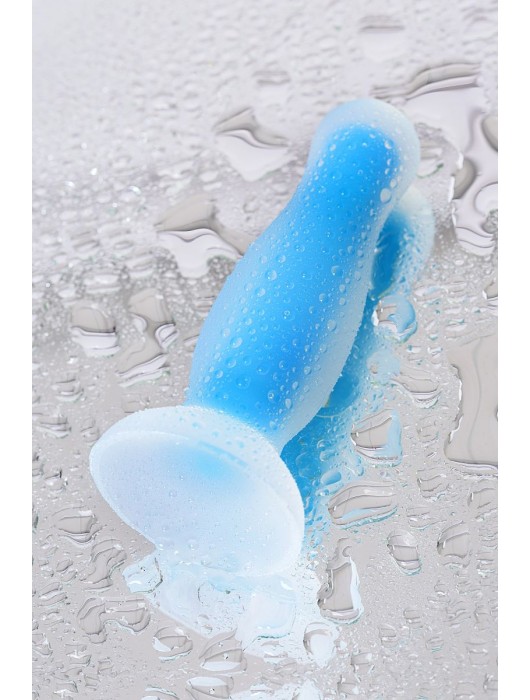 Голубая, светящаяся в темноте анальная втулка Kyle Glow - 10 см. - ToyFa