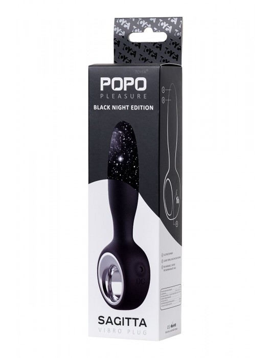 Черный анальный стимулятор Sagitta - 15 см. - POPO Pleasure