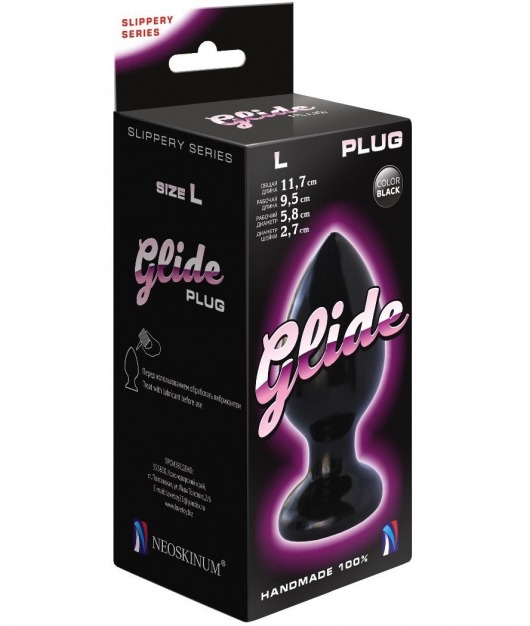 Черный анальный плаг Glide L - 11,7 см. - LOVETOY (А-Полимер) в Таганроге Черный анальный плаг Glide L - 11,7 см. - LOVETOY (А-Полимер)