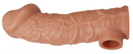 Телесная насадка на фаллос с фиксацией мошонки EXTREME SLEEVE - 15,6 см. - KOKOS - в Таганроге купить с доставкой
