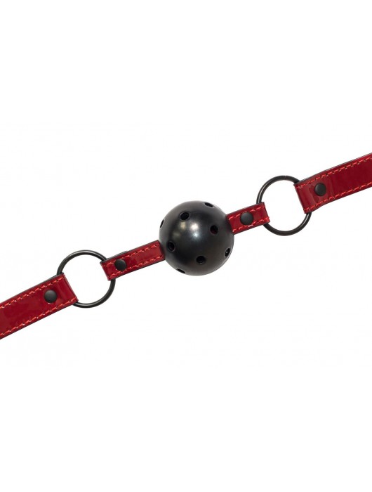 Черно-красный кляп-шарик Love Bite - Lola Games - купить с доставкой в Таганроге