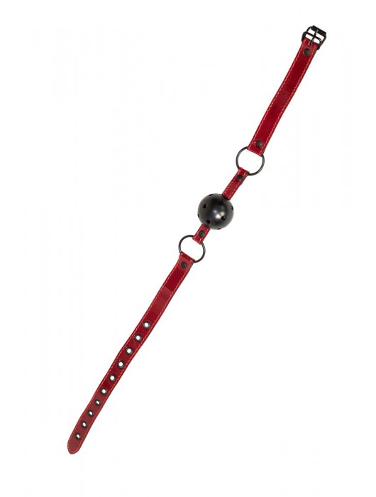 Черно-красный кляп-шарик Love Bite - Lola Games - купить с доставкой в Таганроге