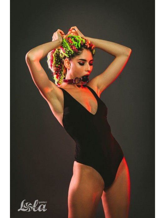 Черно-красный кляп-шарик Love Bite - Lola Games - купить с доставкой в Таганроге