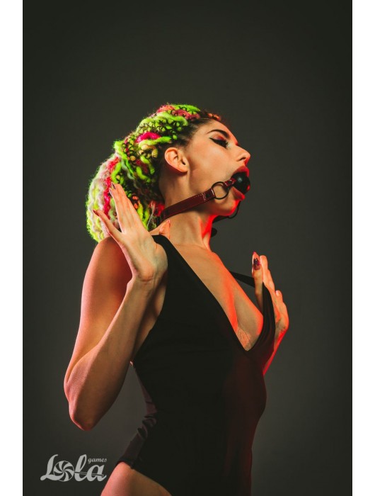 Черно-красный кляп-шарик Love Bite - Lola Games - купить с доставкой в Таганроге