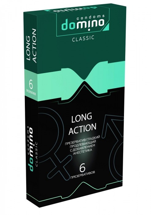 Презервативы с пролонгирующим эффектом DOMINO Classic Long action - 6 шт. - Domino - купить с доставкой в Таганроге