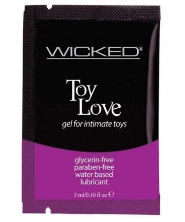 Лубрикант на водной основе для использования с игрушками WICKED Toy Love - 3 мл. - Wicked - купить с доставкой в Таганроге