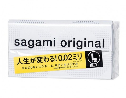 Презервативы Sagami Original 0.02 L-size увеличенного размера - 10 шт. - Sagami - купить с доставкой в Таганроге