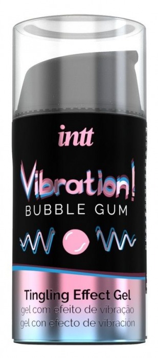 Жидкий интимный гель с эффектом вибрации Vibration! Bubble Gum - 15 мл. - INTT - купить с доставкой в Таганроге