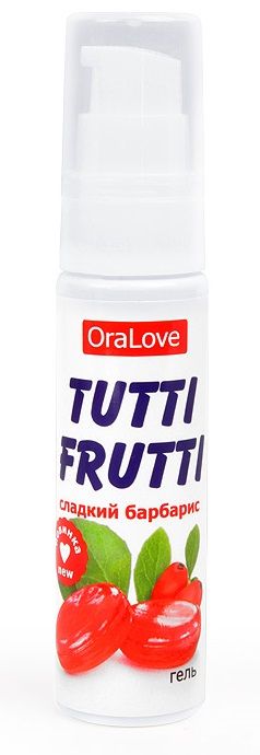 Гель-смазка Tutti-frutti со вкусом барбариса - 30 гр. - Биоритм - купить с доставкой в Таганроге