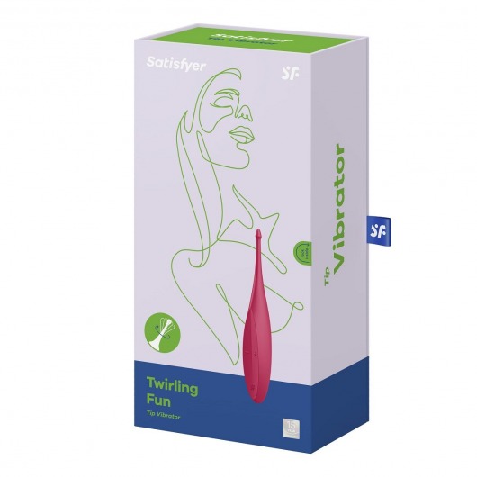 Красный вибромассажёр для точечной стимуляции Twirling Fun - Satisfyer