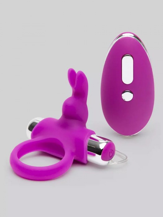 Лиловое виброкольцо с пультом ДУ Remote Control Cock Ring - Happy Rabbit - в Таганроге купить с доставкой