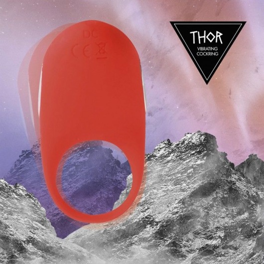 Красное кольцо с вибрацией Thor Cockring - FeelzToys - в Таганроге купить с доставкой