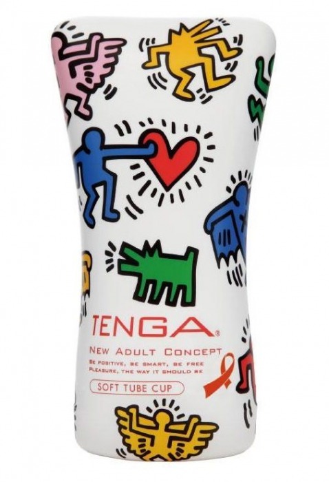 Мастурбатор-туба Keith Haring Soft Tube CUP - Tenga - в Таганроге купить с доставкой