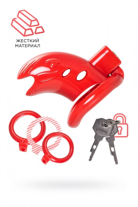 Красный мужской пояс верности из пластика - ToyFa - купить с доставкой в Таганроге