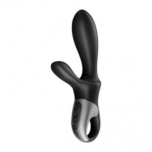 Черный анальный вибратор Heat Climax+ с функцией нагрева - 20,6 см. - Satisfyer - в Таганроге купить с доставкой
