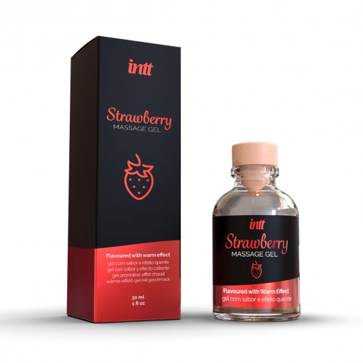 Массажный гель с ароматом клубники Strawberry - 30 мл. - INTT - купить с доставкой в Таганроге