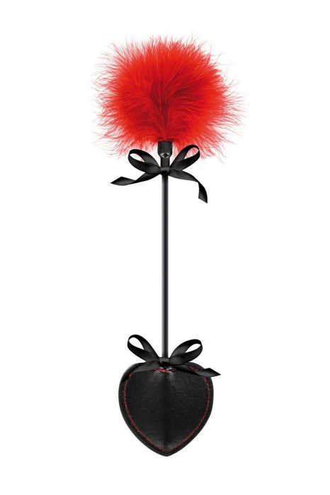 Стек с пуховкой Sweet Caress Feather Whip - 44 см. - Sweet Caress - купить с доставкой в Таганроге