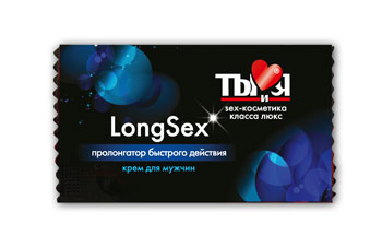 Пролонгирующий крем LongSex в одноразовой упаковке - 1,5 гр. - Биоритм - купить с доставкой в Таганроге