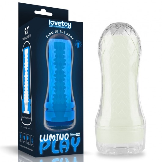 Светящийся в темноте мастурбатор Lumino Play Masturbator Ribbed - Lovetoy - в Таганроге купить с доставкой