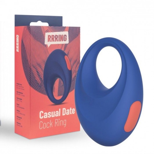 Синее эрекционное кольцо RRRING Casual Date Cock Ring - FeelzToys - в Таганроге купить с доставкой